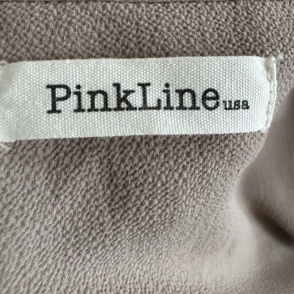 PinkLine Beach Blush Duster Robe Cover Up Size M Dark Beige Khaki Resort Wear - Picture 7 of 7